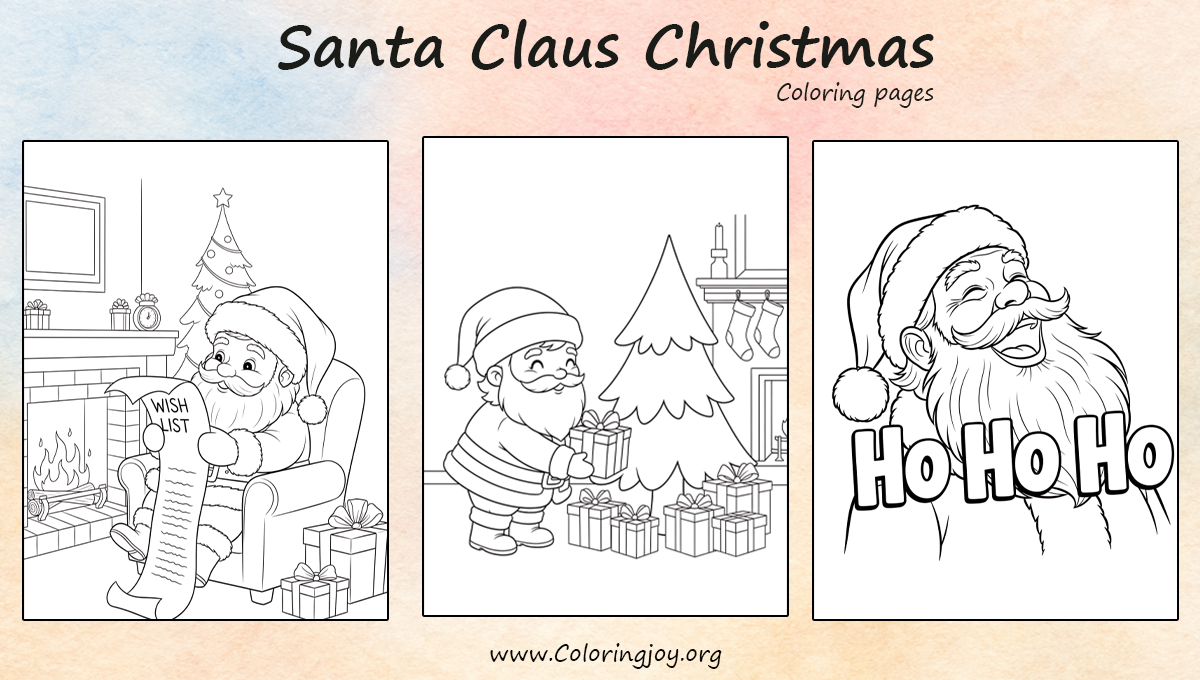 Santa Claus Christmas Coloring Pages