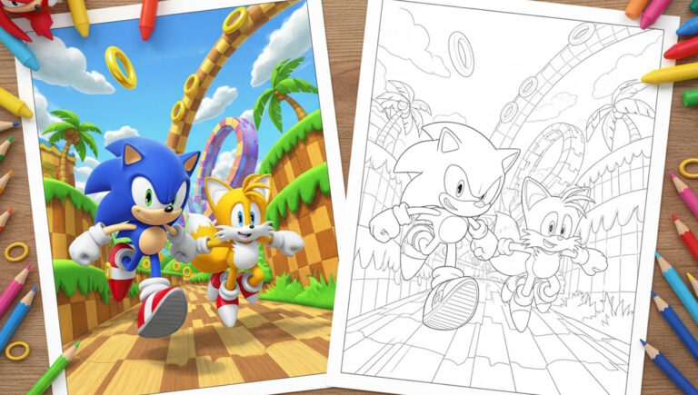 Sonic Coloring Pages