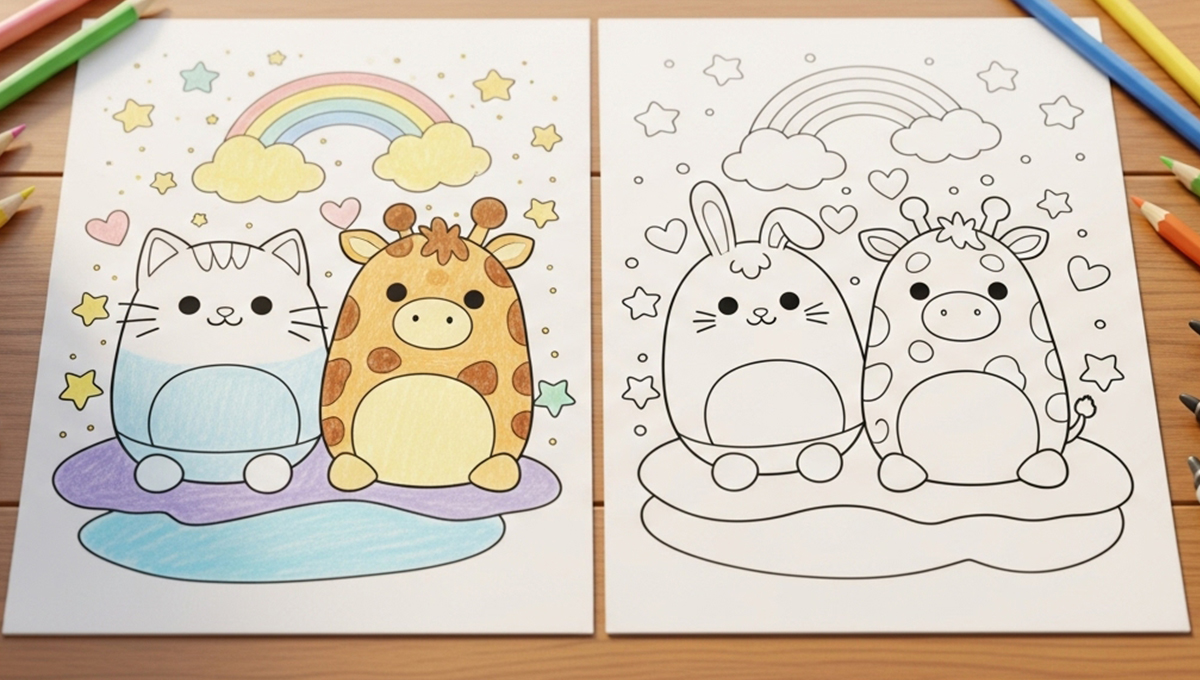 Squishmallow Coloring Pages