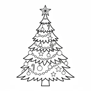 Adult Christmas Tree Coloring Page
