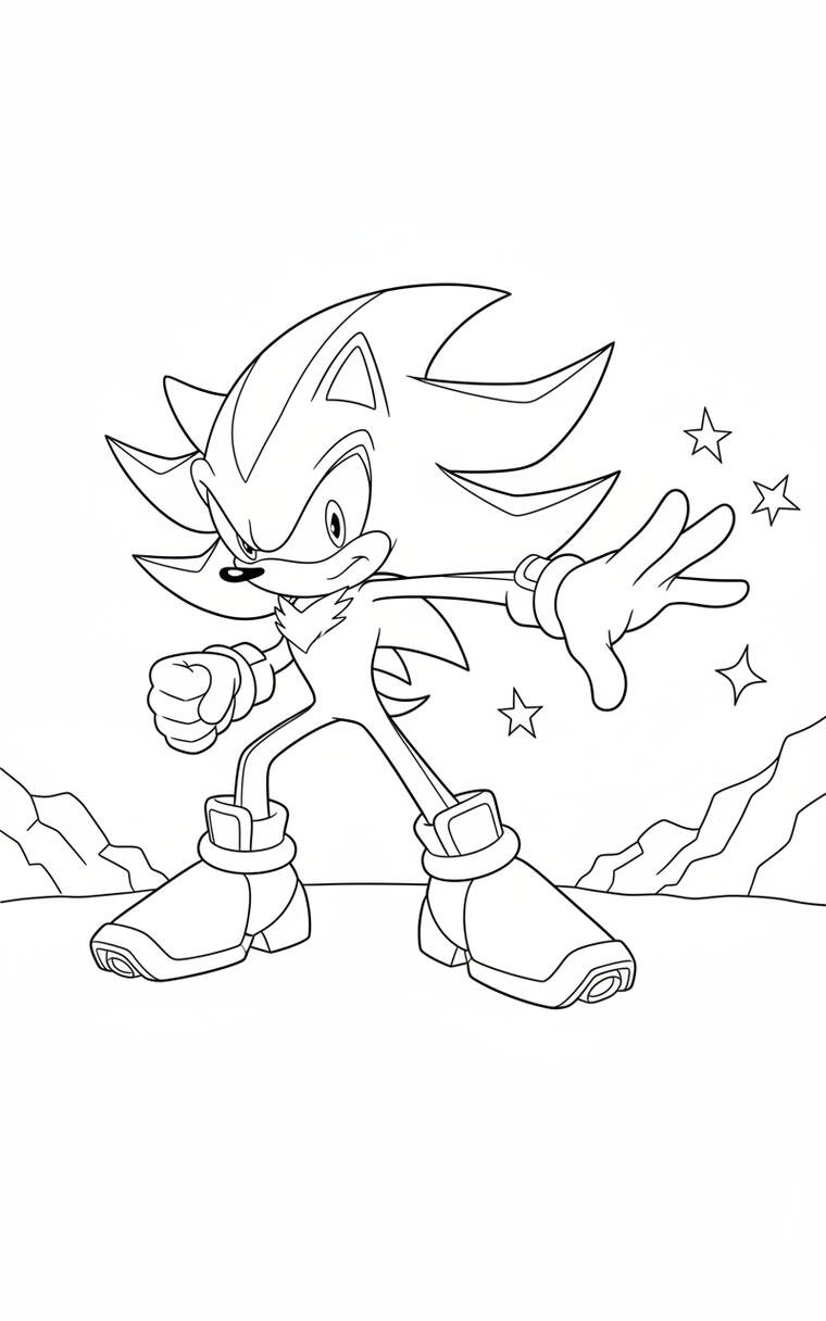 Anthropomorphic Hedgehog with Red Stripes