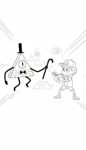 Bill Cipher vs Dipper