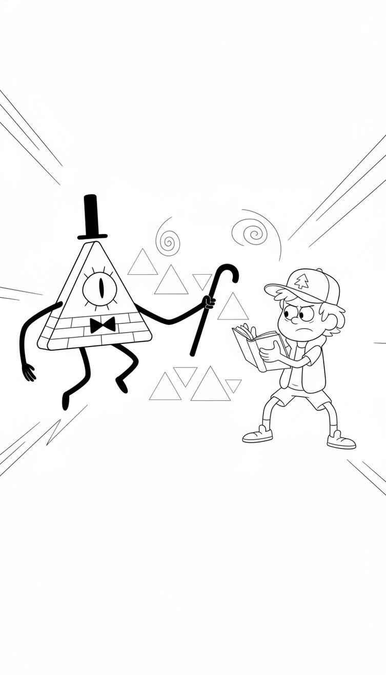 Bill Cipher vs Dipper
