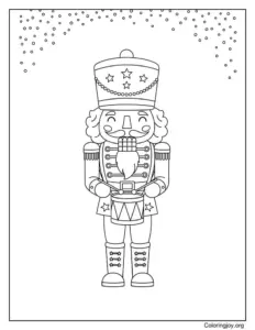 Charming Nutcracker Coloring Page for Kids and Adults