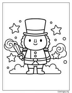 Chibi Nutcracker Coloring Page for Adorable Styles
