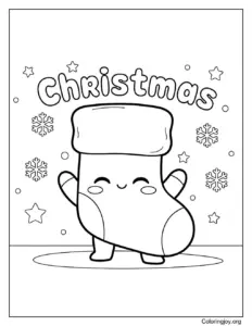 Christmas stockings coloring page