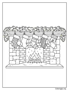 Christmas Stockings Hanging Over Fireplace