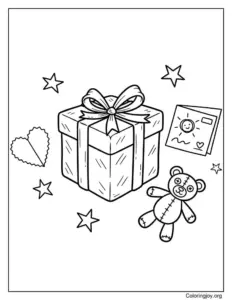 DIY homemade gift coloring pages