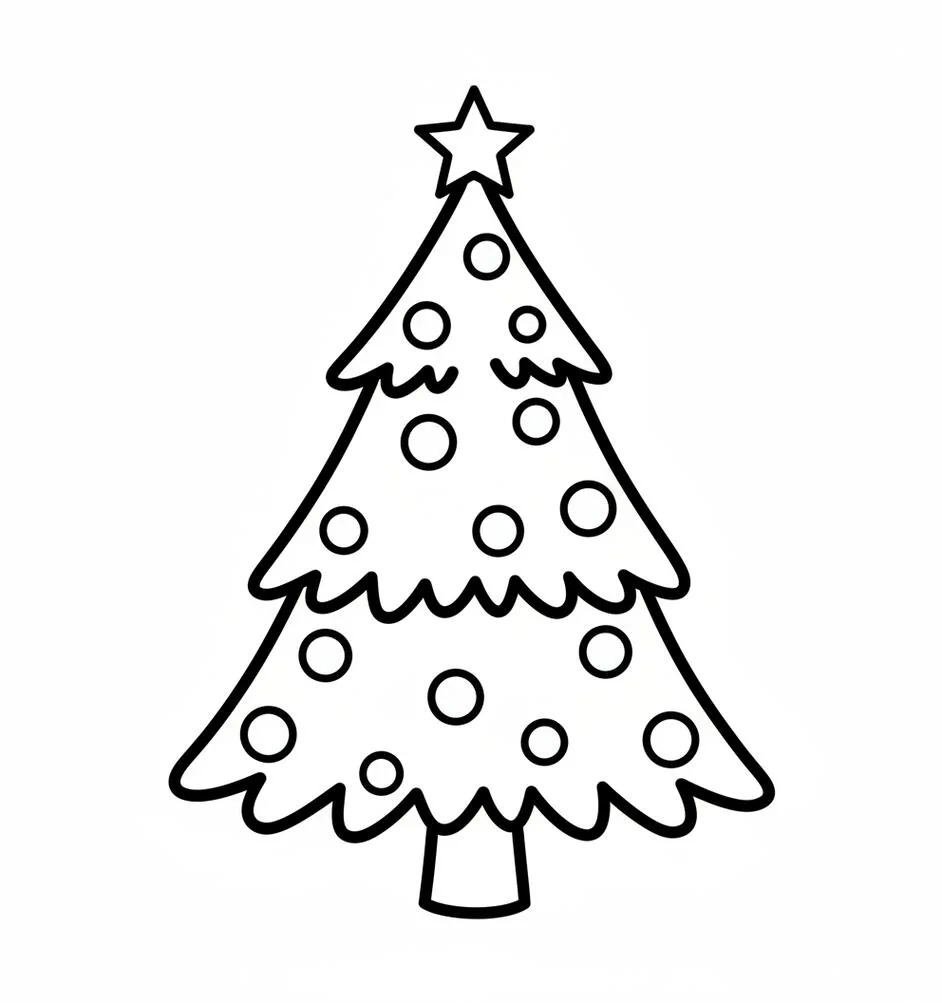 Christmas Tree Coloring Pages