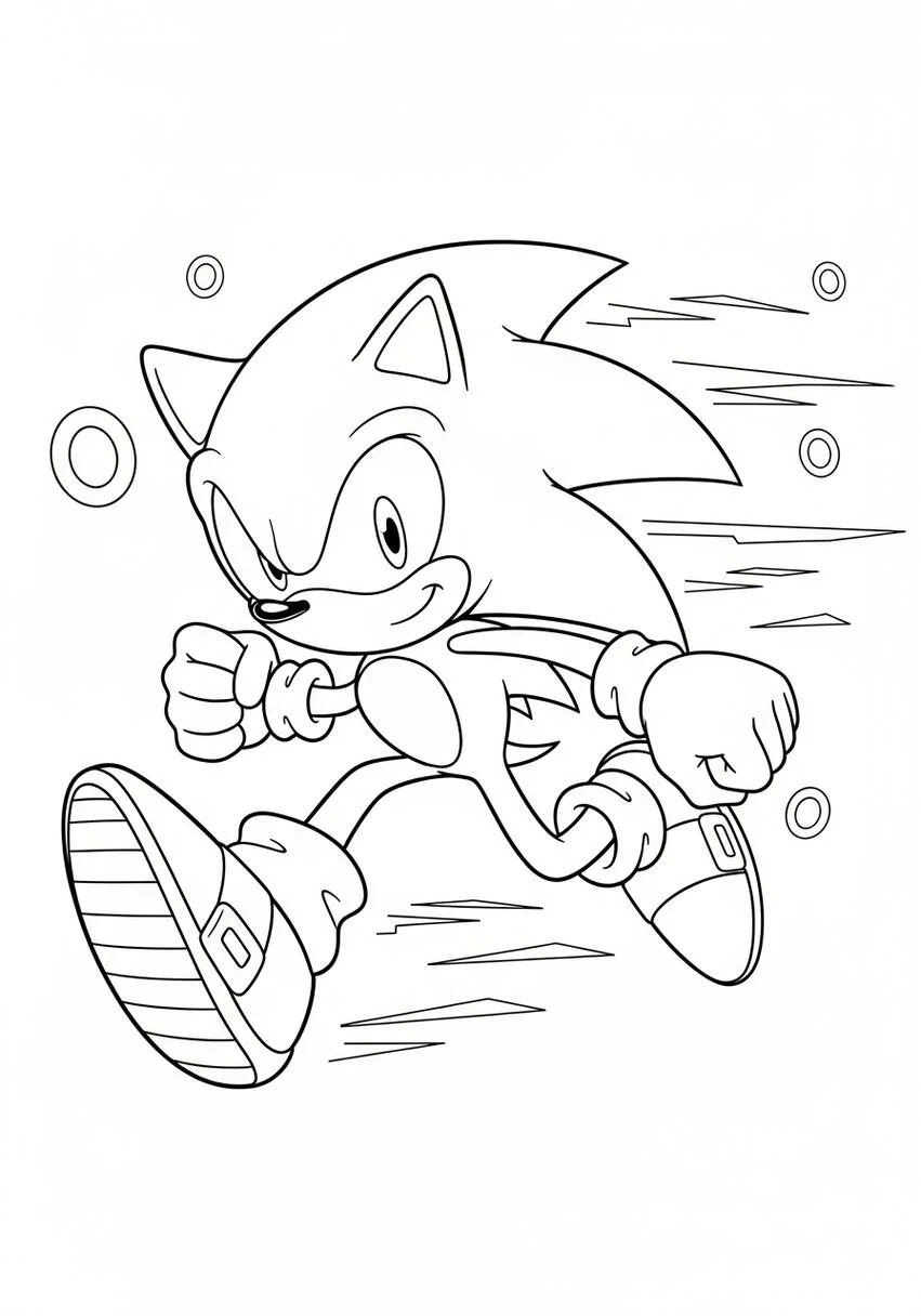 Sonic Dibujo para colorear