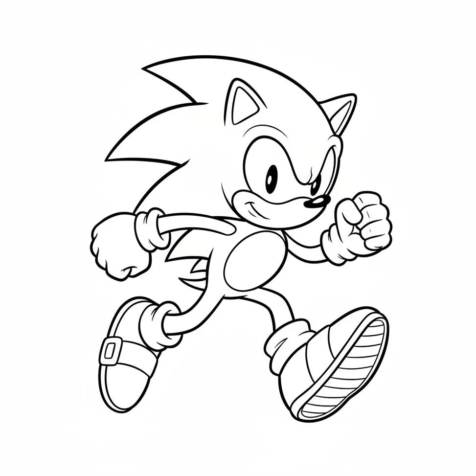 Dibujo para colorear gratis Sonic