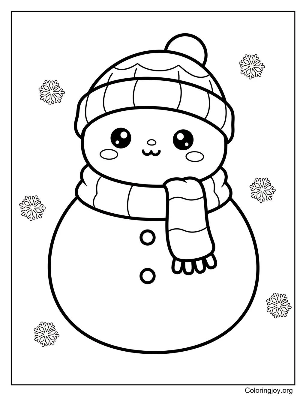 Página sencilla para colorear de diciembre