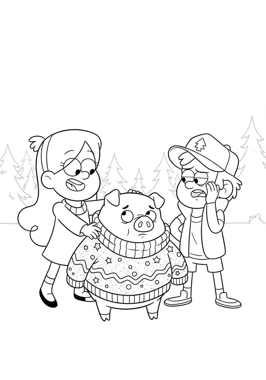 Divertido gravity falls para niños