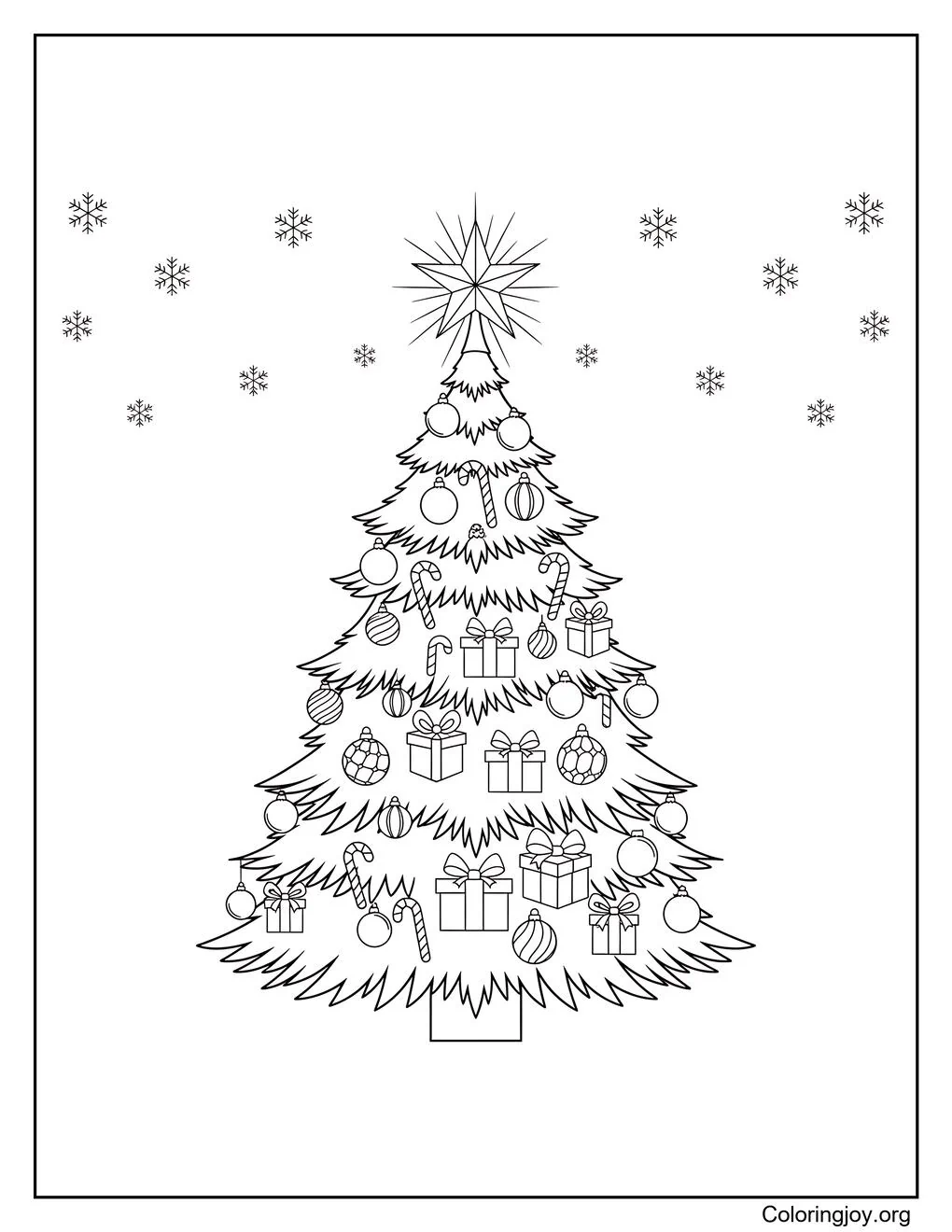 Dibujo navideño para colorear