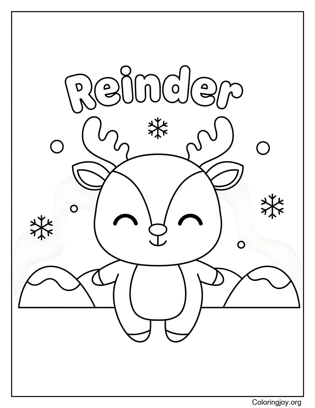 Dibujo de renos para colorear