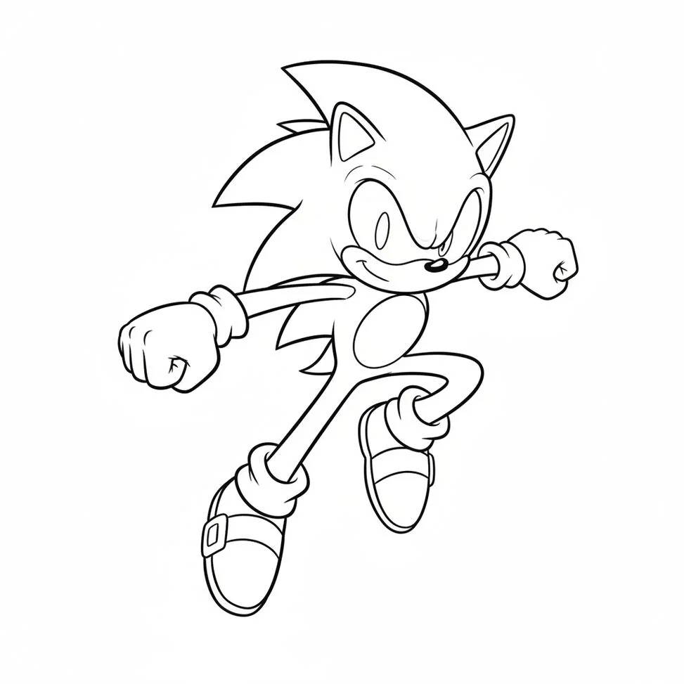 Sonic Página para colorear imprimible