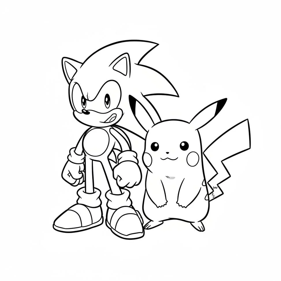 Sonic y Pikachu