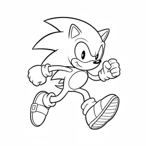 Free coloring page Sonic