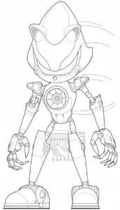 Futuristic Segmented Robot with Chest Turbine