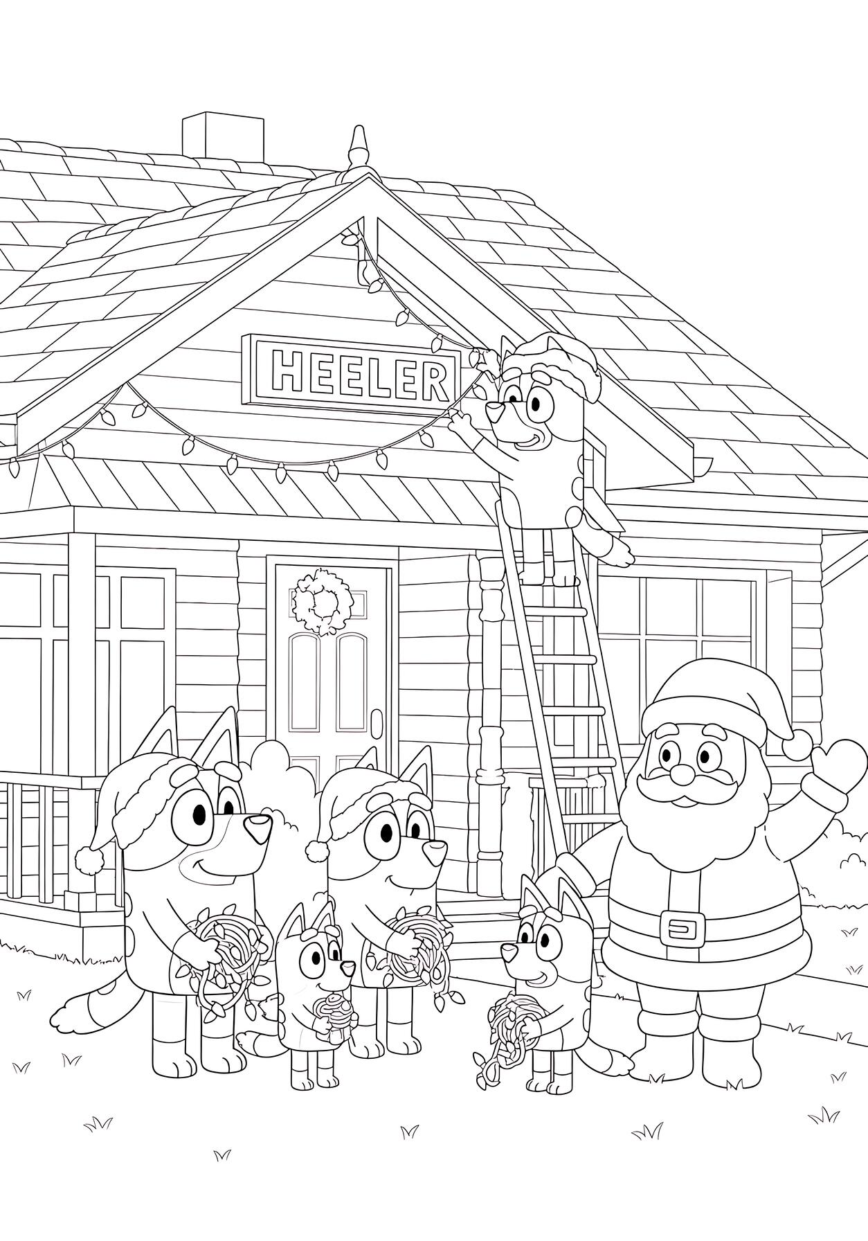 Heeler Family Holiday House Decorating