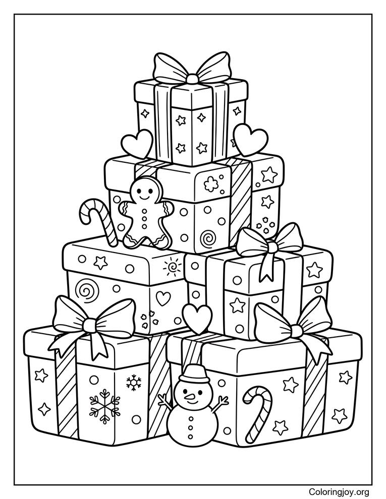Holiday gift box pages