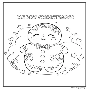 Kindergarten Christmas coloring page