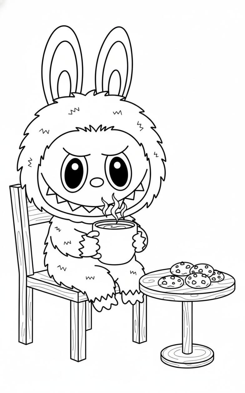 Labubu Winter Hot Chocolate and Cookies
