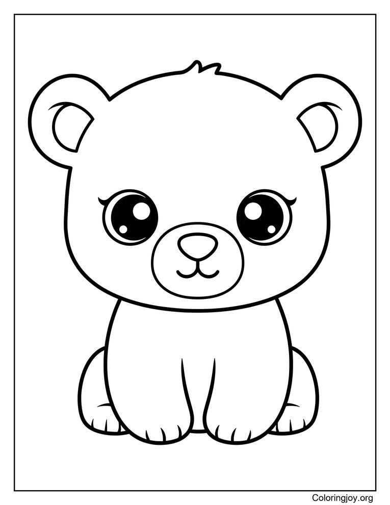polar bear silhouette coloring page