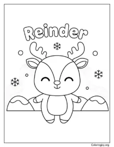 Reindeer coloring page