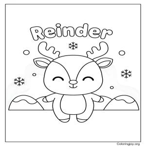 Reindeer coloring page