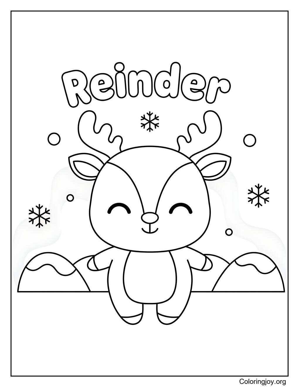 Reindeer coloring page