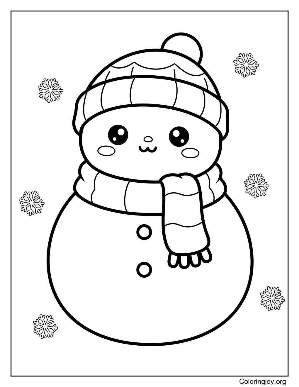 Coloriage simple de décembre