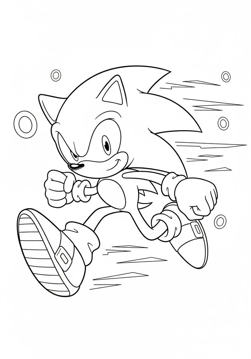 Sonic Coloring Pages (Free Printable PDF)