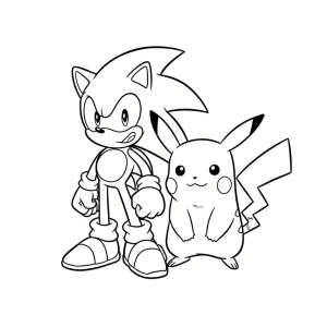Sonic and Pikachu