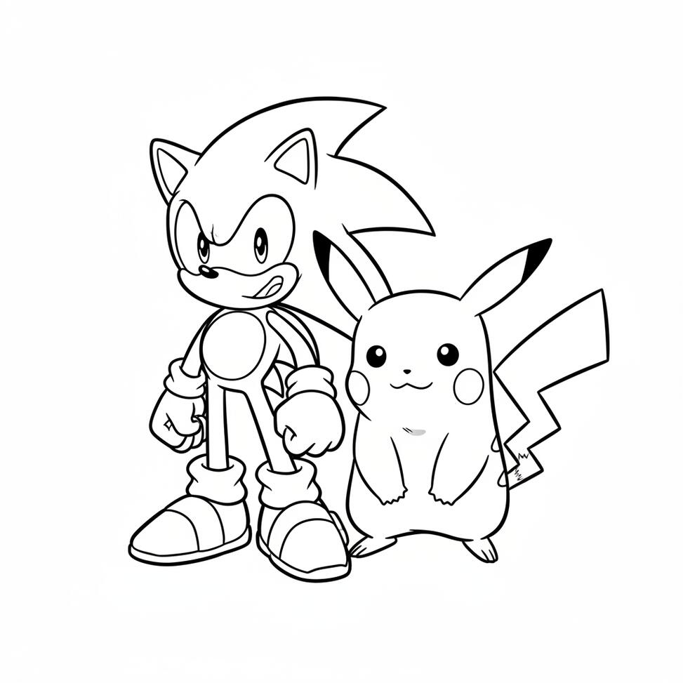 Sonic and Pikachu