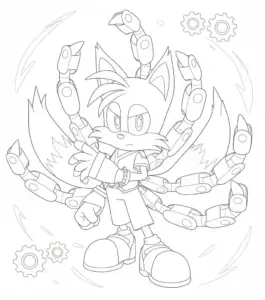 Sonic Prime Nine Fox with Mechanical Tails