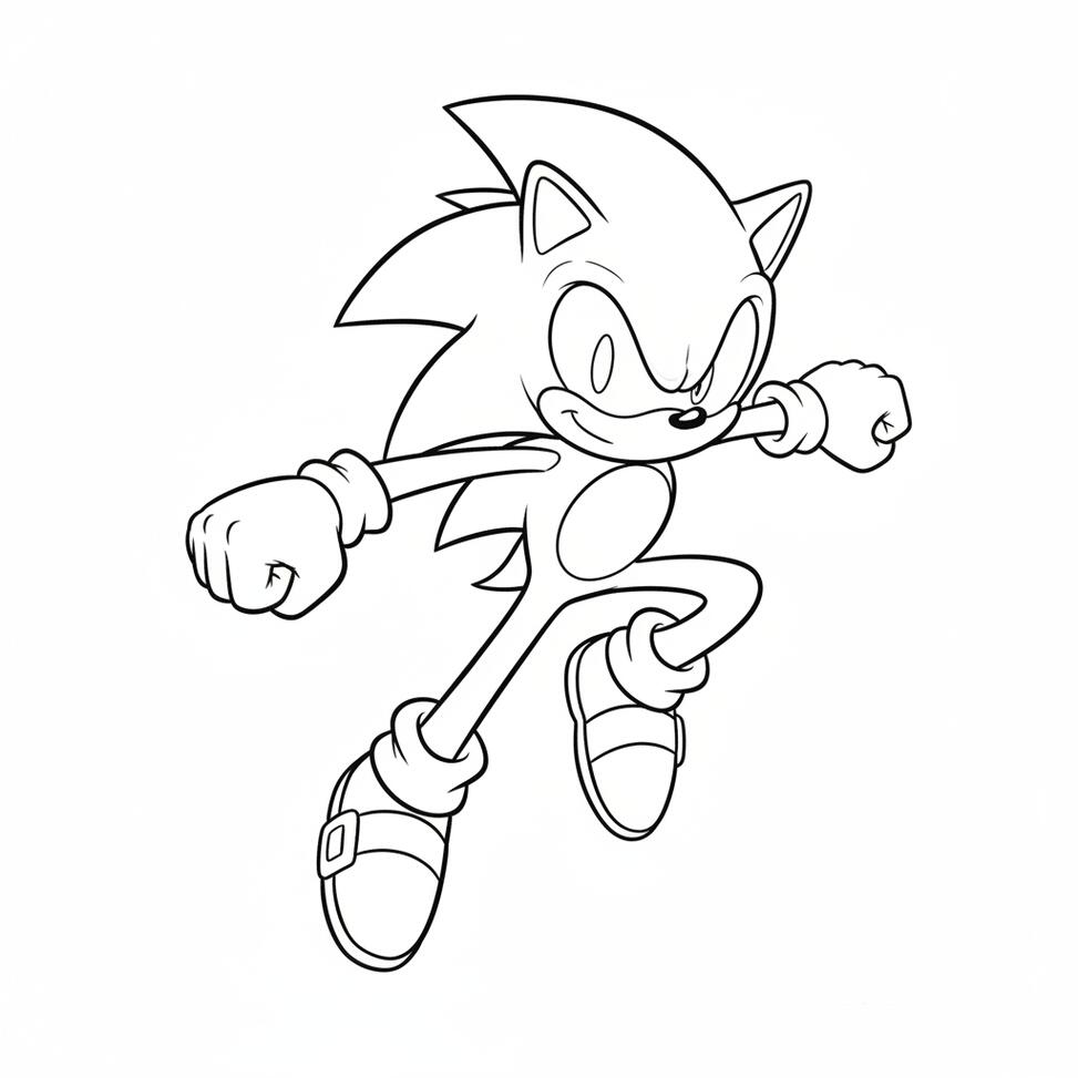 Sonic printable Coloring page