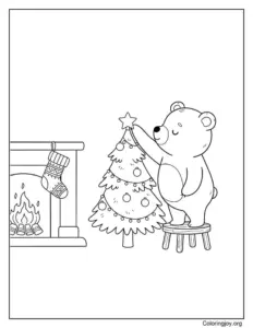 Stocking With Christmas Tree Decorating Activity