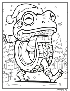 Boneca Ambalabu with santa hat winter scene