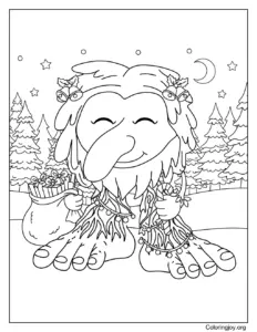 Christmas coloring sheet of Brr Brr Patapim