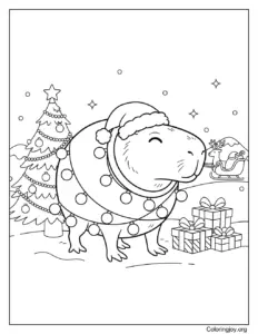 Burbaloni Luliloli wearing christmas lights