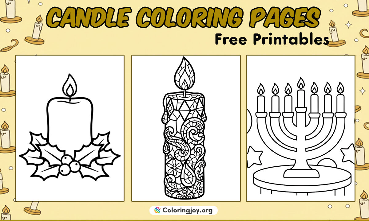 Free Candle Coloring Pages