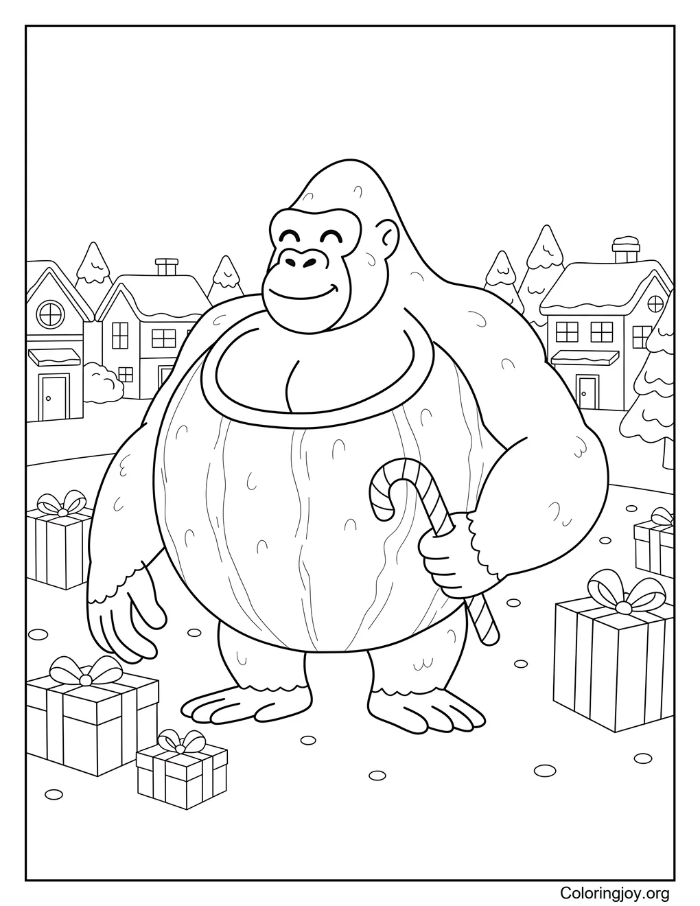 Gorillo Watermellondrillo with candy cane