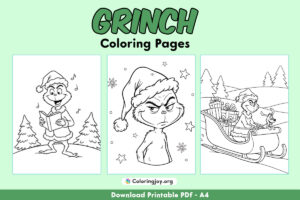 Grinch Coloring Pages (PDFs Easy to Download and Print)