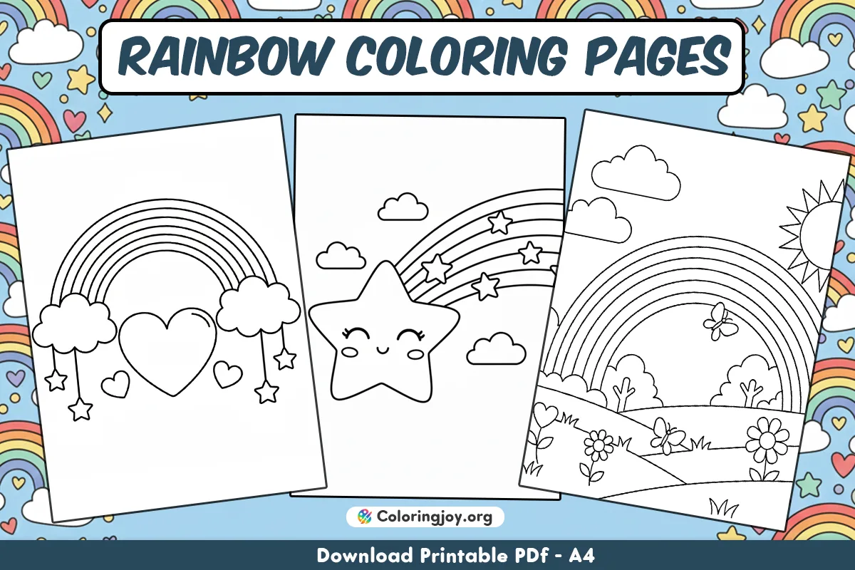 Rainbow Coloring Pages