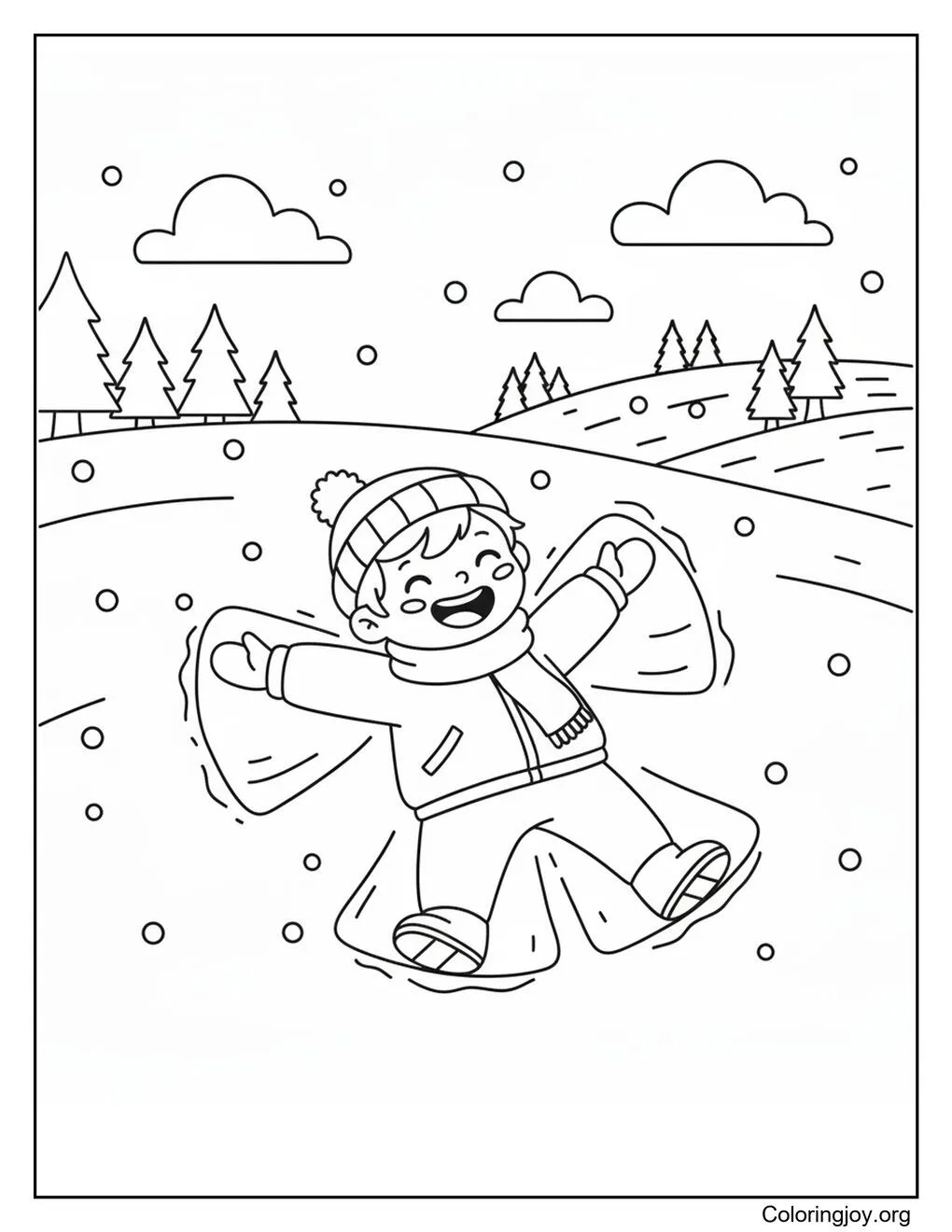 Fabrication d'anges des neiges
