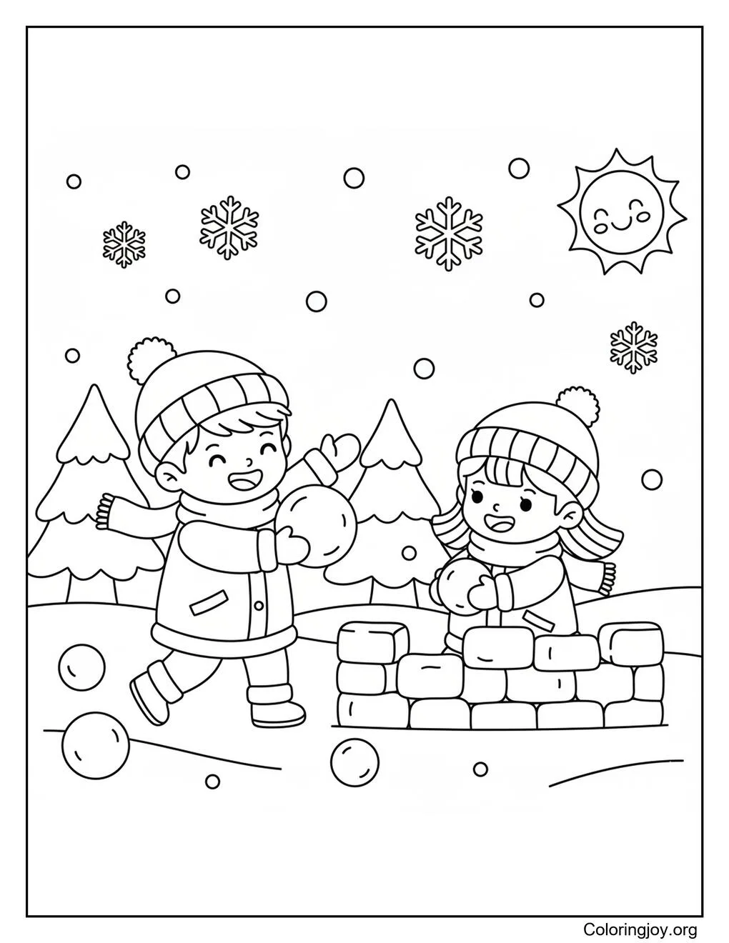 Combat de boules de neige