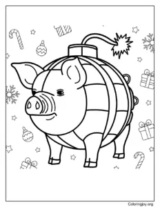 outline of Svinino Bombondino holiday christmas