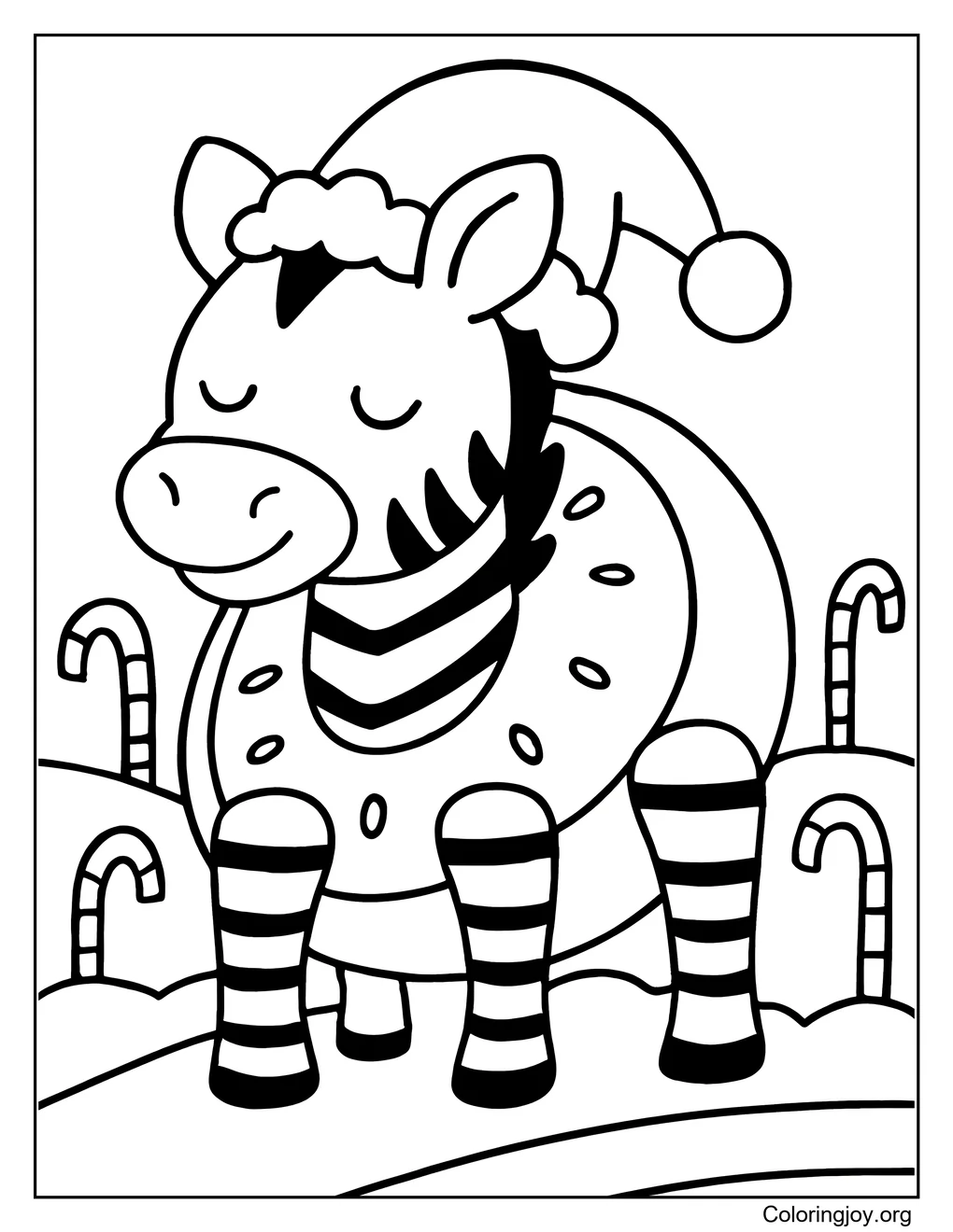 Zibra Zubra Zibralini with santa claus hat