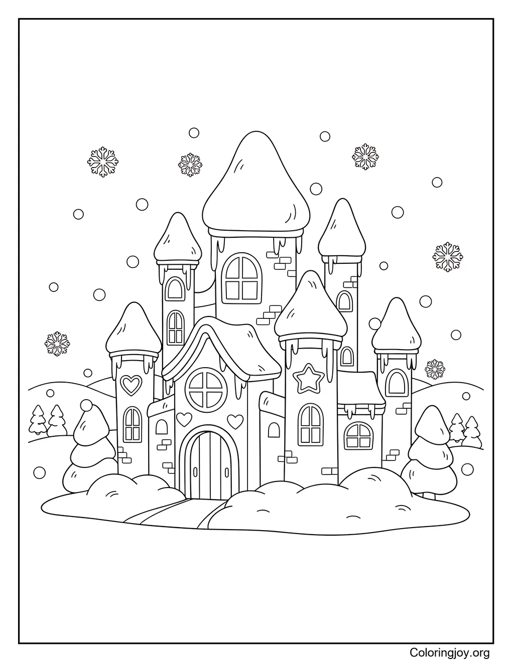 Charming Winter Fantasy Castle